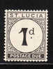 St Lucia 1933-47 Postage Due Stamp 1p Mint - St.Lucie (1979-...)
