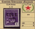 ITALY - CLN ARONA - N.8 - Cv 75 Euro - GOMMA INTEGRA - MNH**- LUXUS POSTFRISCH - Ongebruikt