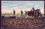 AGRICULTURE - A Steam Plow In Action - UNUSED REAL PHOTO C/1910 POSTCARD - Landwirtschaftl. Anbau