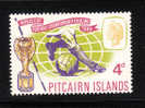 Pitcairn Islands 1966 World Cup Soccer Issue 4p MNH - Pitcairn Islands