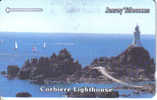 Jersey-jer30-faro La Corbiere/corbiere Lighthouse 40 Units-tirage-50.000-used Card - [ 7] Jersey And Guernsey
