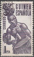 Guinea Española 1953 Michel 293 O Cote (2002) 0.40 Euro Tambour Avec Tamtam Cachet Rond - Guinea Española