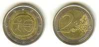 ITALIA ITALY ITALIE 2009: Moneta 2 Euro Commemorativa Decennale UEM - Italien