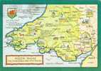 Britain United Kingdom - South Wales Map Postcard [P856] - Autres & Non Classés