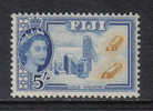 SS2141 - FIJI 1956 , Elisabetta 5/- Sh N. Yvert 154  *** - Fidji (1970-...)