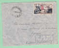 Sur Enveloppe PAR AVION Pour ROUEN (Seine Maritime) - CAD FORT-CRAMPEL (A.E.F.n) Du 13-1-1955 Sur Affranch. Mono-colore - Lettres & Documents