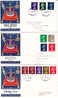 1967-69  3 Different Machin Issues FDCs Vasarmely Cachets  Addressed - 1952-1971 Em. Prédécimales