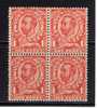 GB05) GRAN BRETAGNA 1912 - GIORGIO V - N.138 Quartina F.13 MNH** - Unused Stamps