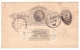 ETATS UNIS - Entier Postal - 17/03/1892 - Autres & Non Classés