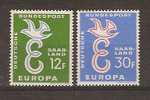 EUROPA / SARRE 1957  N° 421/422 ** / Frais Envoi France économique = 0.70 Euro. - 1958