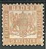 GERMANY BADEN - 1862 COAT OF ARMS 9k Brown - V1304 - Neufs