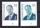 Nr 2690/2691, Ongetand Met Plaatnummer (XX20402) - 1993-2013 Koning Albert II (MVTM)