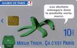@+ PARKING PARIS : RECYCLAGE - BANANE VERTE- 10 € - SA1 - SERIE 01BF. RARE !! - Parkkarten