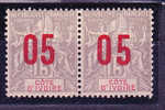 Cote D'ivoire Paire N°36 Et 36a Neufs Charnière TTB - Unused Stamps