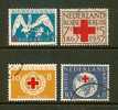 Ned 1957 Rode Kruis Stamps Used 695-699 4 Values Only (thus Not Complete) - Oblitérés