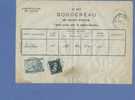 696+772 Op BORDERAEU De REMIS D'ENVOIS Met Stempel BOMAL-SUR-OURTHE - 1948 Exportation