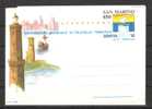 K035 Rep. S. Marino 1992 - Aerogramma, Genova 92 - Nuovo *** - Postal Stationery