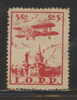 POLAND 1925 LOPP L.O.P.P. REVENUE POLISH NATIONAL AIR & ANTI-GAS DEFENCE LEAGUE FUND LABEL WARSZAWA 5 GR RED PERF - Fiscaux