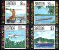 SAMOA SET OF 4 STAMPS LOCAL TRANSPORT SHIP AIRPLANE  ISSUED 31-1-1990 MLH SG840-3  SPECIAL PRICE !! READ DESCRIPTION !! - Samoa