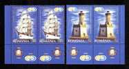 Navigation Lighthouses , Constanta Harbour,set+tabs Pair,MNH,1909-2009, Phares; King Carol Royalites New 2009 Romania. - Neufs