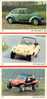 3 Cartes éditées Par Americana Munich : Volkswagen, VW Coccinelle 1300, Dune Buggy - Autorennen - F1