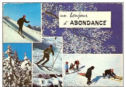 74-BONJOUR D'ABONDANCE-MULTIVUES-SKI-sport D'hiver - Abondance