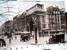 FRANCE PARIS PORTE ST MARTIN TRAM CAR AUTO VOITURES TRE ANIME VB1937 CH795 - Public Transport (surface)