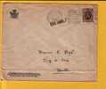 288A Op Brief Met Stempel CHARLEROI, Met Naamstempel (Griffe) MORLANWELZ  (VK) - Linear Postmarks