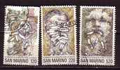 Y8862 - SAN MARINO Ss N°1050/52 - SAINT-MARIN Yv N°1006/08 - Used Stamps