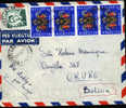 Bélgica 1964 Yv1285 X4 Sobre Circulado A Bolivia. Milenario De La Villa Ostende. Escudo De Armas - Briefe U. Dokumente