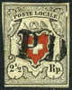 Switzerland #2 Used 2-1/2r Imperf From 1850 W/break In Frame Line - 1843-1852 Federale & Kantonnale Postzegels