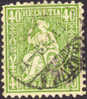 Switzerland #47 Used 40c Green From 1862-64 - Gebraucht