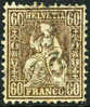 Switzerland #48 Used 60c Bronze From 1862-64 - Usados