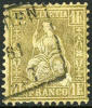 Switzerland #50 Used 1fr Gold Seated Helvetia From 1862-64 - Gebruikt