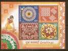 India 2009 Greetings Art Embroidery Painting M/s MNH Inde Indien - Textiles