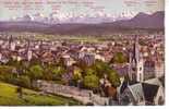 CPA  BIEL  BIENNE Et LES ALPES  Vue Aérienne (début Du Siècle) - Bienne