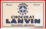 BUVARD      CHOCOLAT  LANVIN     L OISEAU BLANC - Cocoa & Chocolat