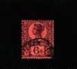 GREAT BRITAIN - 1887  QUEEN VICTORIA  6 D. PERFIN   - 2&M -   USED - Perforés