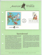 USA United States 1987 FDC Fauna Bird Birds Northern Mockingbird Mimus Polyglottos - 1981-1990