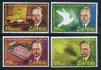 ZAMBIA 1971 Dag Hammaskjold Cpl. Set Of 4 Yvert Cat. N* 70/73  Absolutely Perfect MNH ** - Dag Hammarskjöld