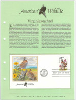USA United States 1987 FDC Fauna Bird Birds Northern Bobwhite Colinus Virginianus - 1981-1990