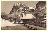 GRINDELWALD .CHURCH AND WETTERHORN. - Grindelwald