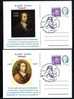 Balaise Pascal ,French Mathematicien And Philosopher,1623-1662,postcard 2x 2008,obliteration Concordante, Romania. - Physics