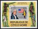 Flagge 1976 Offizier Washington Elfenbeinküste Block 6 O 3€ 200 Jahre USA Bloque Bloc Hoja History Sheet Bf Ivore Africa - Autres & Non Classés