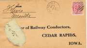 Carta ALLANDALE (0ntario) Canada 1909. Gride. Railways Conductors - Covers & Documents