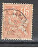 France, Type MOUCHON, Yvert N° 117 ,15 C Orange Obl Cachet De BRINON S ARMANCON ? Yonne Du 3 Mars 1902; TB - 1900-02 Mouchon