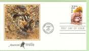 USA 1987 FDC Fauna American Badger Taxidea Taxus - 1981-1990