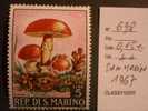 SAINT-MARIN  *  *  De  1967     "   Champignons   "       1  Val . - Unused Stamps