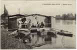 Carte Postale Ancienne Carrières Sur Seine - Bateau Lavoir - Métiers, Laveuses, Lavandières - Carrières-sur-Seine