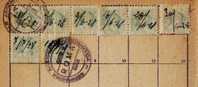 23.02.1928 - Tessera Ass. Obbl. -Serie 1925  Cassa Nazionale Ass, Sociali Lire 4,05 X 8 - Revenue Stamps